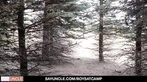 Inexperienced Camp Boy Cyrus Stark Gets Naked In The Woods