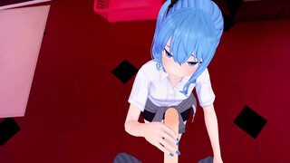 Suisei&#039;s Secret Pre-Live Performance - 3D HENTAI