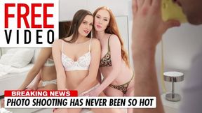 Busty models Stacy Cruz & Lenina Crowne get wild in a romantic photoshoot gone wrong