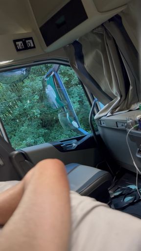 masturbation in a truck cab