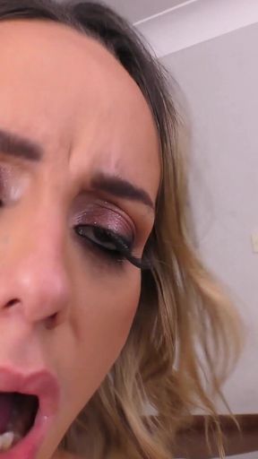 Hot Blonde Tranny Fucks Pretty Girl in Both Holes