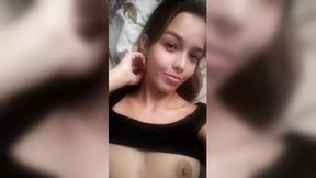 Hot teen girl forcefully inserting deodorant into her hairy snatch