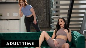 Reality Show Episode: Roomies catch each other masturbating and have wild lesbian sex