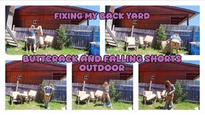 BUTTCRACK OUTDOOR AND FALLING SHORTS