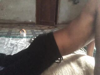 Stud in Sweatpants Humping, Wanking and Groaning