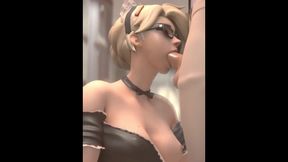 ⭐Lili Moussaieff - Cute blonde petite make EXTREME deep throat - (3D Animation)
