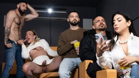 Scott Carter can't resist Babi Honey's charms at the cinema, leading to a public sex with lots of naughty fun!