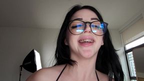 big titty nerd charli o takes huge cock in her tiny pussy