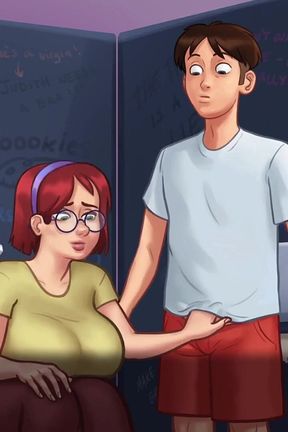 Comparing Huge Tits - Summertime Saga Gameplay