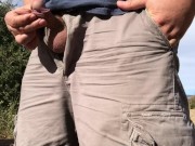Pissing & Stroking a Bit at my Campsite