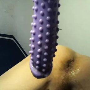 Fuck me with a big dildo. fucking machine