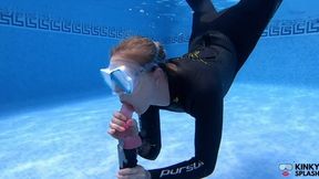 Underwater Blowjob Challenge – Gagging on My Sinking Dildo - WMV