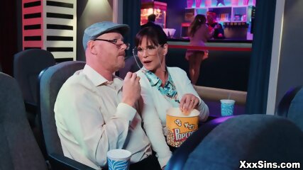 Bored Athena Faris sits on Ricky's boner