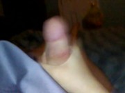 Submissive trap jerking off in dress