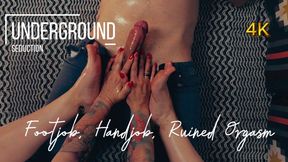Extreme oiled footjob, edging and handjob - Rossi’s special ritual - 4K