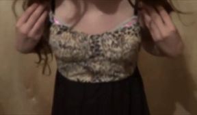 sissy in new dress and panties