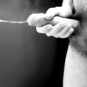 Big Cumshot In Slow Motion Black and White