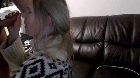 Girl Want Blowjob and Handjob with Cum on Face