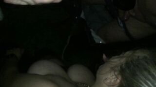 Amateur Dogging Hoe Swallowing Many Strangers