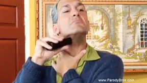 Office nympho takes on black boss in steamy parody