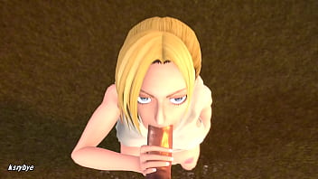 Annie Leonhart lo chupa una polla tan rico como toda una puta - Shingeki no kyojin