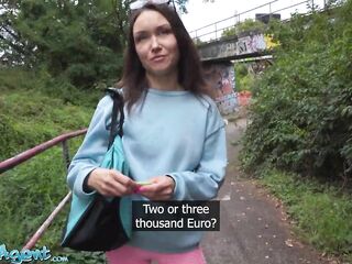 Public Agent - Hawt sex outdoors with petite breasts brunette hair with a constricted MOMMY bod hardcore public pick up