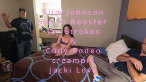 Jacki Love gets 4 and a half creampies from 4 guys (1080p)