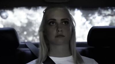 Tiny blonde nubile gets her hairy pussy drilled with a big black dick