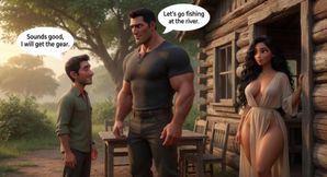 The Husband Secretly Watches His Wife Sharing Intense Encounter with Tall Protector at the Family Farm