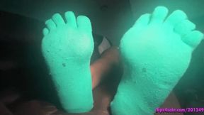 Tiffany Toe socks footjob