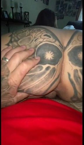 Phat ass pawg riding in reverse