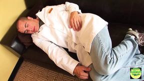Gorgeous Asian brunette sucks thick doctor's cock