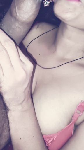 Desi indian tannu bhabhi sucking 💦 his stepbrother cock and cum swallowing in mouth.   Clip 1