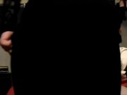 FtM Black Lace Gothic Dress & Gstring Tease