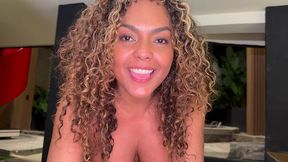 hot and beautiful ebony gets fucked balls deep and begs for cum in her mouth