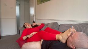 Miss Sofia Rose Footworship Handjob