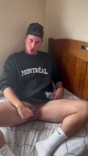 Pissing in a bottle and drinking it