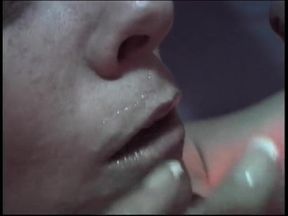 Lusty brunette gets a creamy facial reward for good sucking