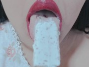 ASMR Icecream Popsicle Licking/Eating (Mini Request)