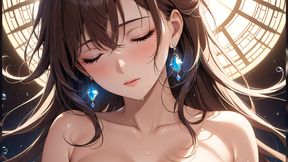 Inner Glow: a Beautiful Young Woman Radiating Soft Light