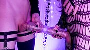 LalaThePala and Trappybae Frotting with Toy and Cumming!