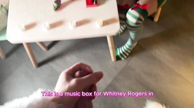 Christmas Elf makes toys, but Santa cums on her face!