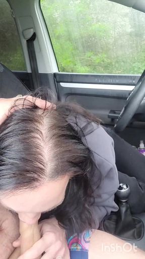 Public Agent: Stranded Biker Pick-up- Helped Him Warm up with Blowjob, Car Sex and Squirting Orga