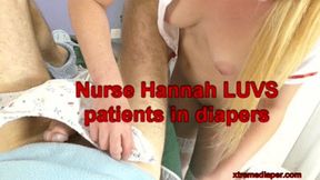 Nurse Hannah LUVS patients in diapers