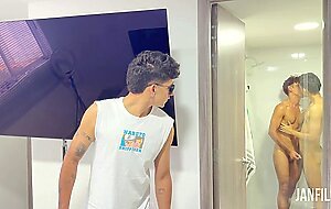 HE WANTS ME TO FUCK HIM TOO! He stares at me while they penetrate him