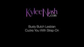 Busty Butch Lesbian Cuckolds You With Strap-On