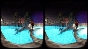 Private Pool Party with Tinies - Part 3 - (3D-180 VIRTUAL REALITY)