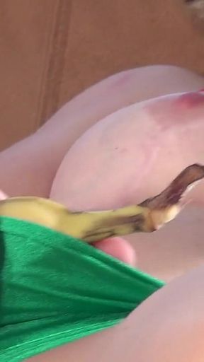 Blonde Mature Housewife Martine Plays with a Cucumber on the Couch