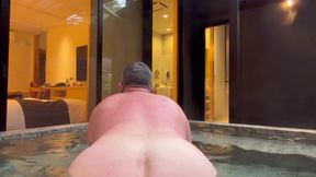 Stripping Down and Getting in the Hot Tub.