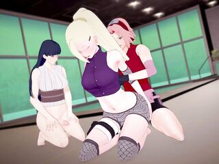 Shemale hentai Sakura Shemale hentai Ino Futanari Hinata Sex Naruto anime